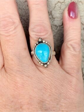 925 Sterling Silver Tonopah Turquoise Ring